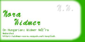 nora widmer business card